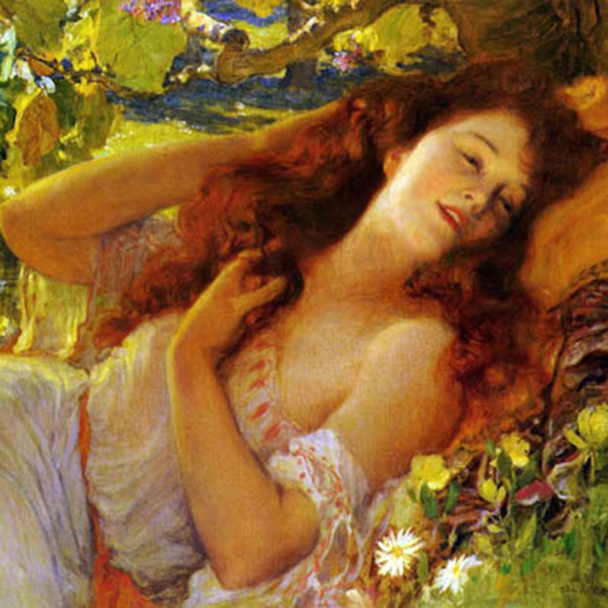 Dolce far niente (or Sweet Nothings) by Frederick Arthur Bridgman, circa 1885, oil on canvas