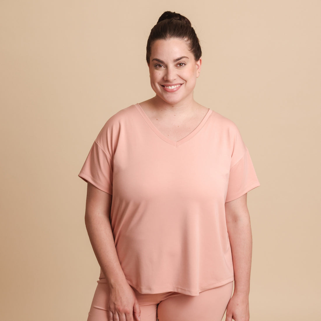 Breezy Short Sleeve Pajama Tee - The Knit V-Neck