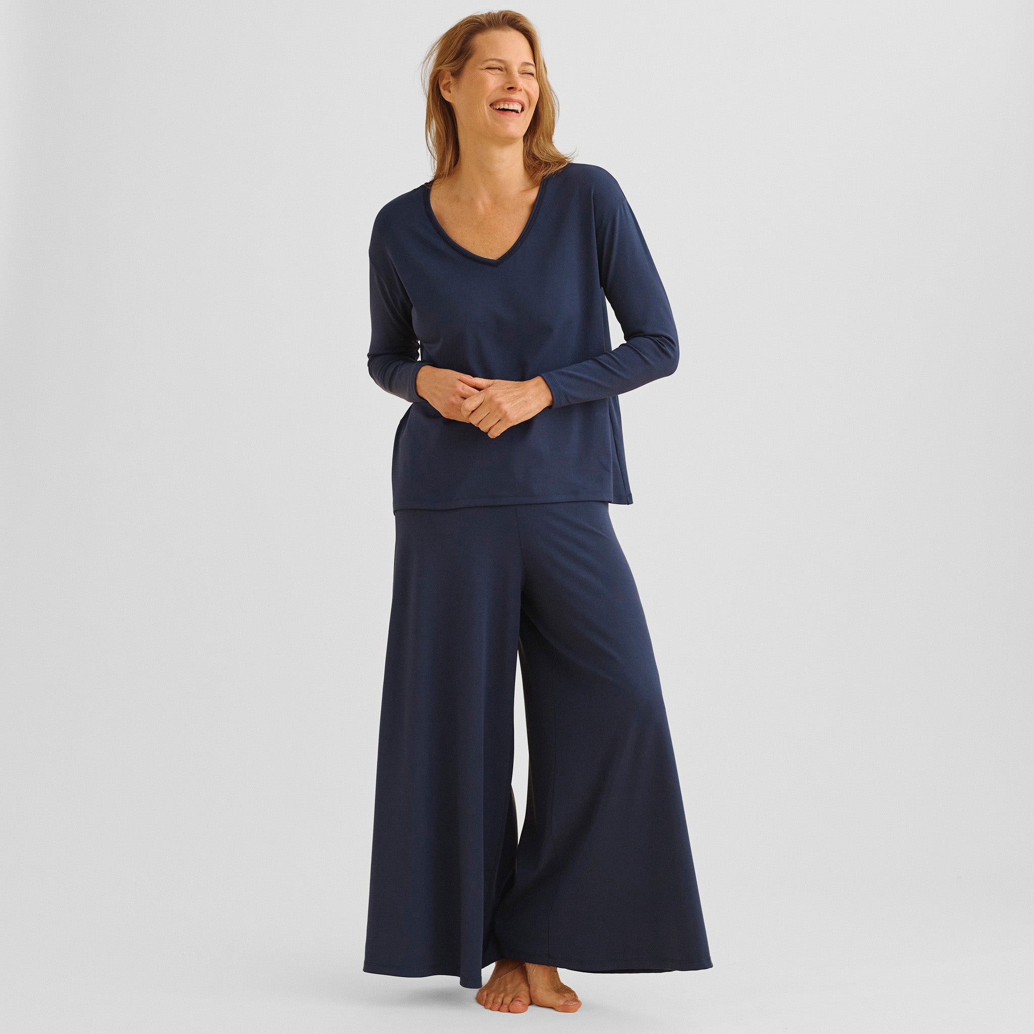 Airy Wide Leg Pajama Pants
