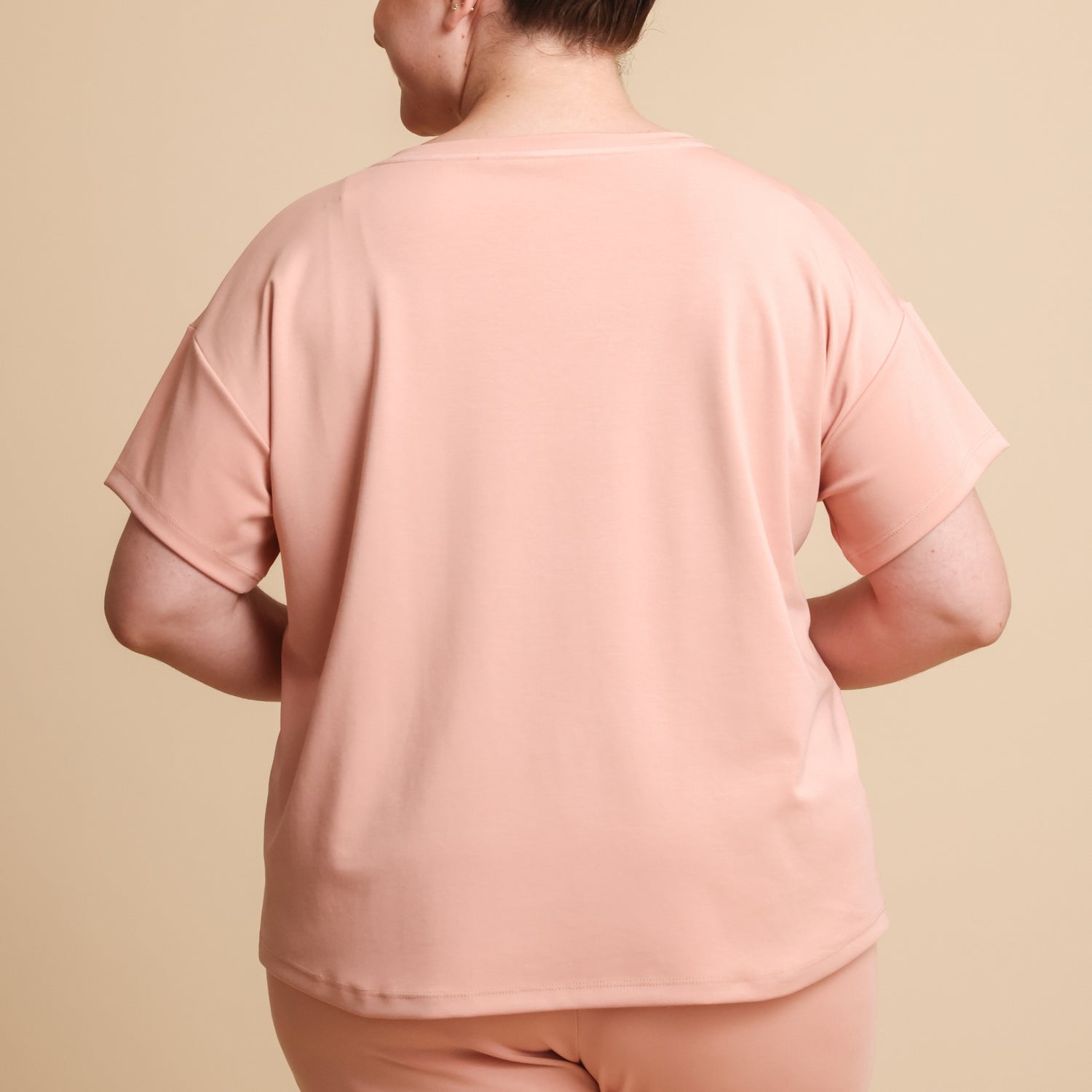 Breezy Short Sleeve Pajama Tee - The Knit V-Neck