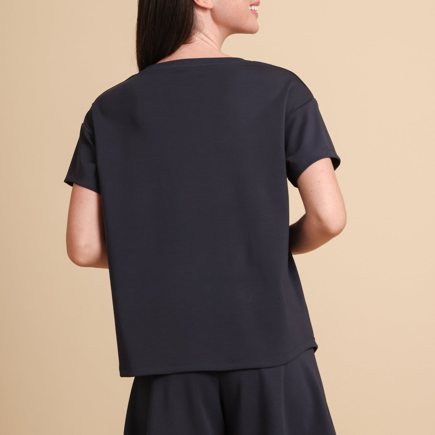 Breezy Short Sleeve Pajama Tee - The Knit V-Neck
