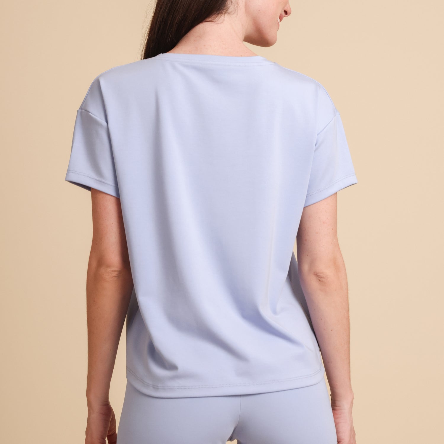 Breezy Short Sleeve Pajama Tee - The Knit V-Neck